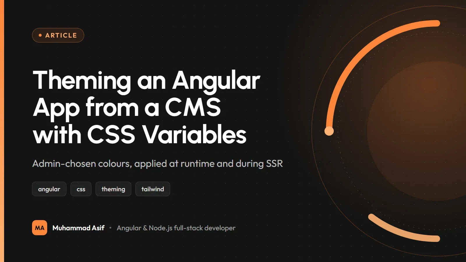 Cover for the article Theming an Angular App from a CMS with CSS Variables