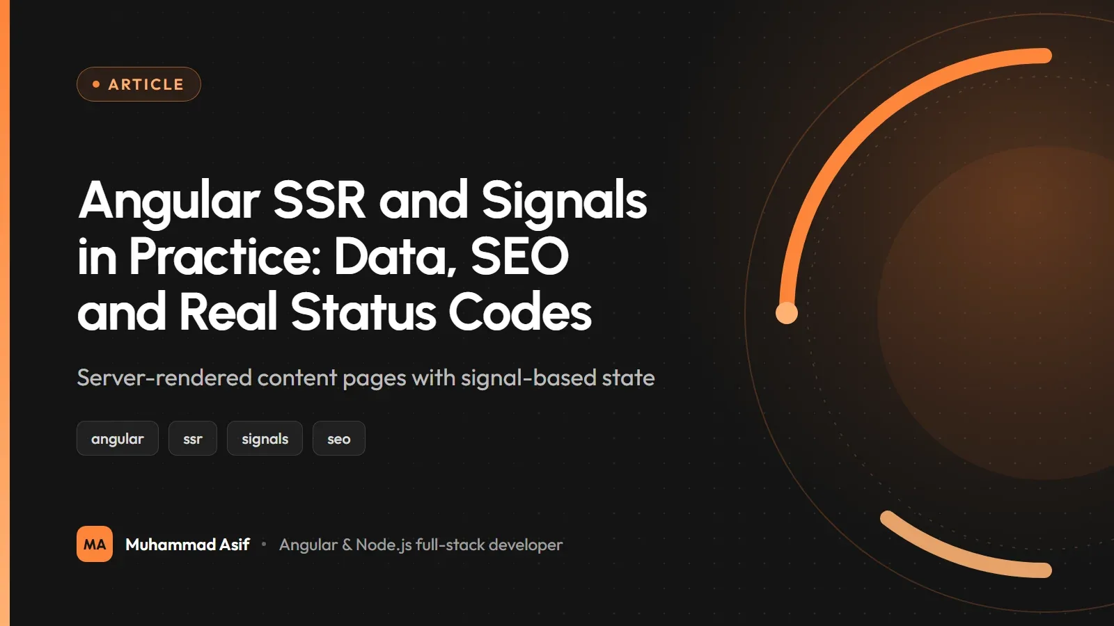 Cover for the article Angular SSR and Signals in Practice